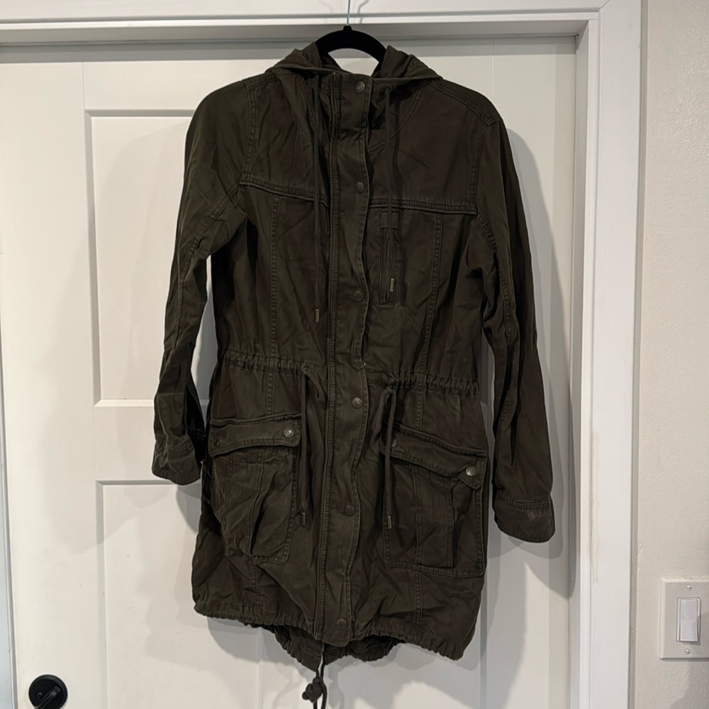 Abercrombie & Fitch A&F green trench-like coat - size S